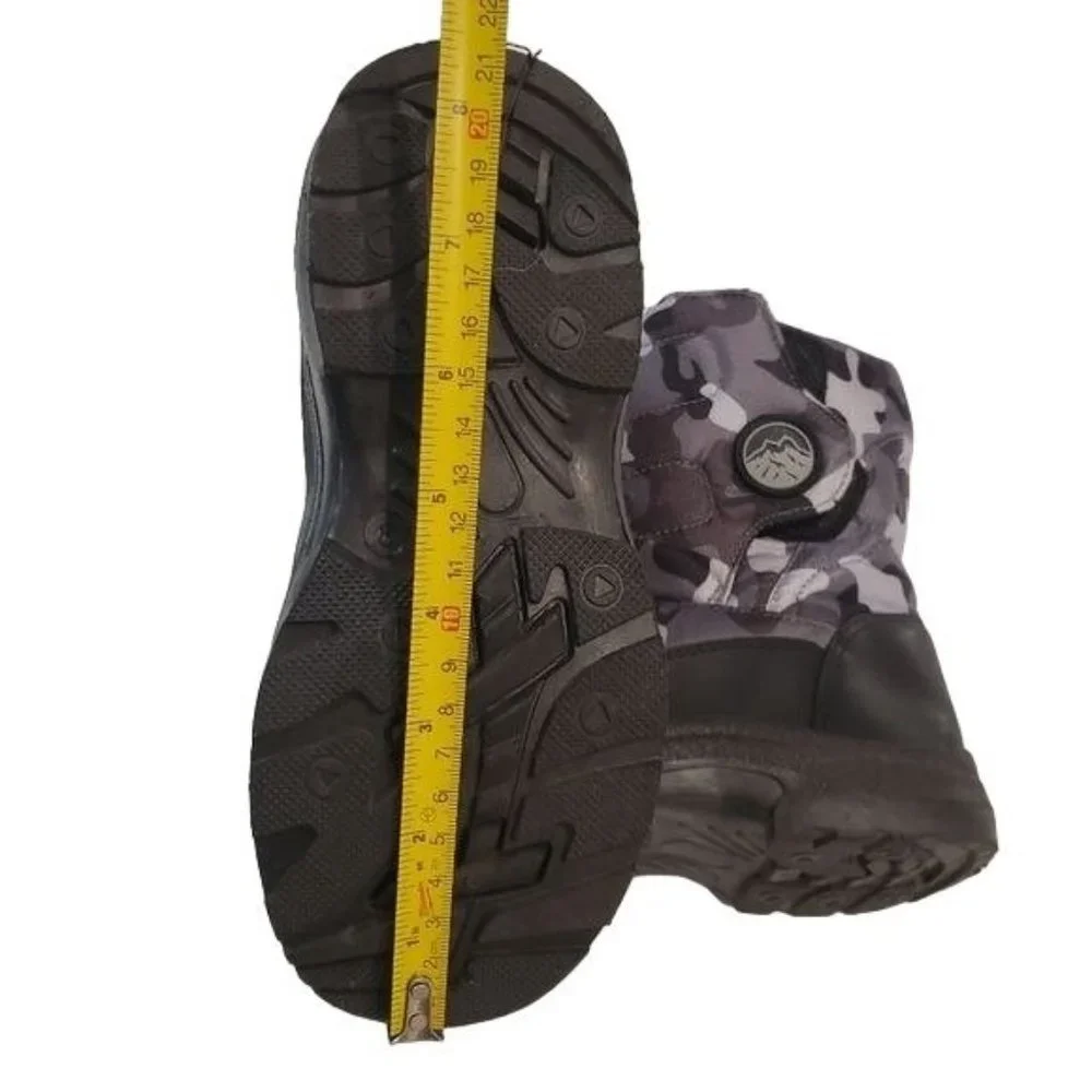 Kids Camo Snow Boots Faux Sude Lining Size 3